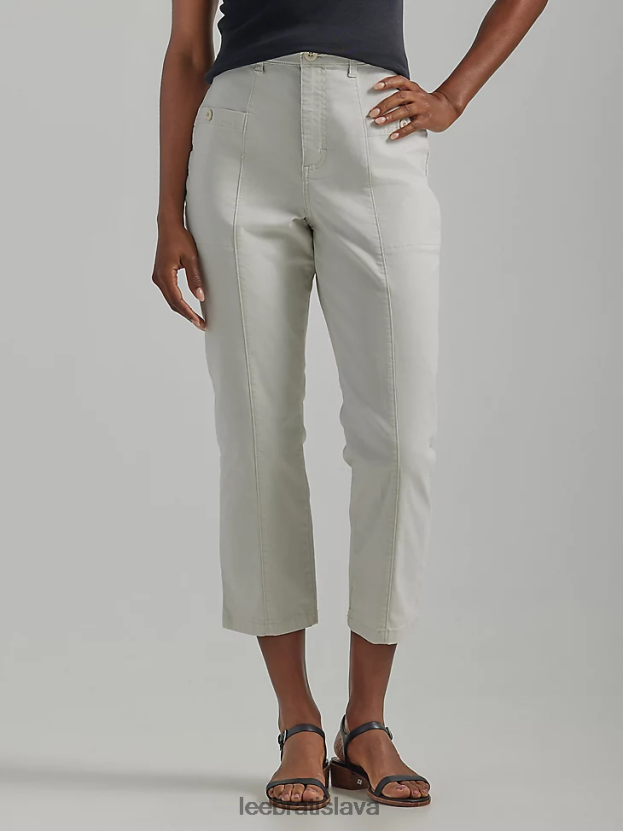 Lee oblečenie HL0J0R175 ecru ženy ultra luxusné skrátené nohavice