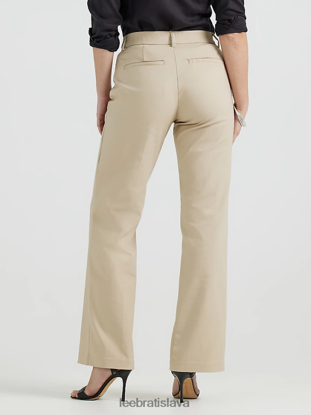 Lee oblečenie HL0J0R181 bunglow khaki ženy ultra lux s flex motion regular fit nohavicové nohavice