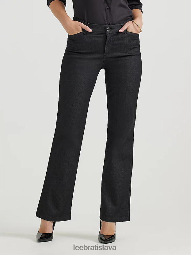 Lee oblečenie HL0J0R183 čierny výplach ženy ultra lux s flex motion regular fit nohavicové nohavice