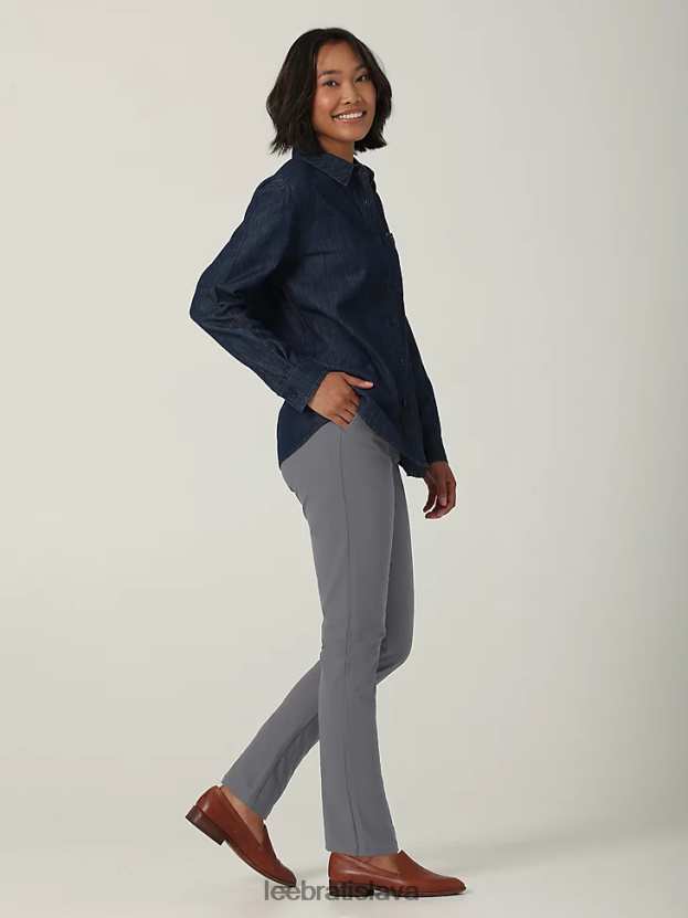 Lee oblečenie HL0J0R188 kovovo šedá ženy h.d. maven členkové nohavice