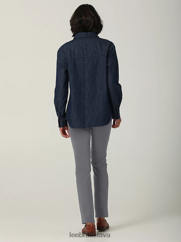 Lee oblečenie HL0J0R188 kovovo šedá ženy h.d. maven členkové nohavice