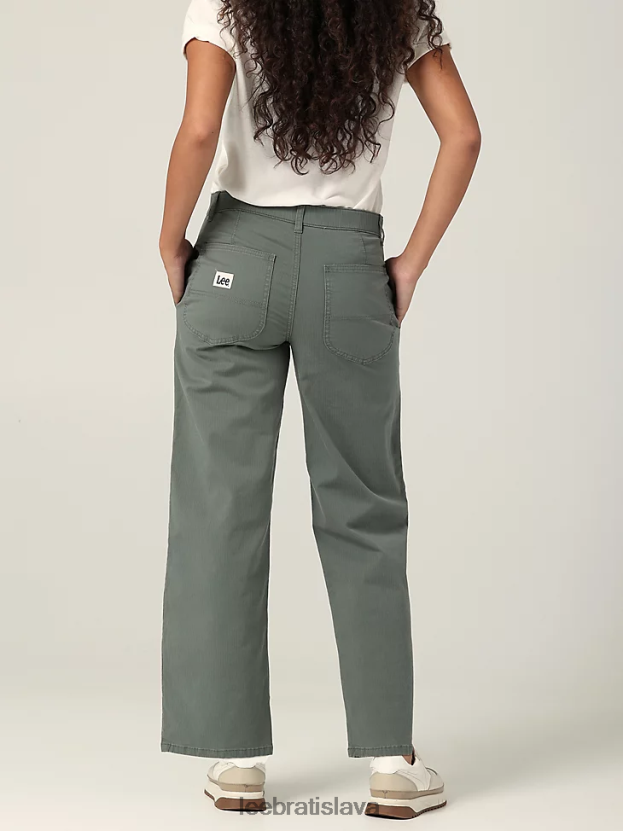 Lee oblečenie HL0J0R193 pevnosť zelená ženy ultra lux uvoľnené rovné nohavice
