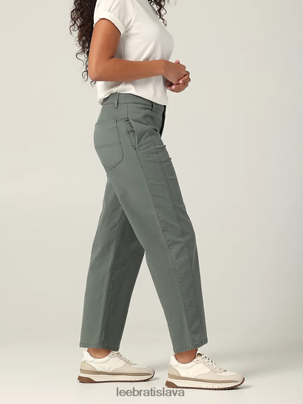 Lee oblečenie HL0J0R193 pevnosť zelená ženy ultra lux uvoľnené rovné nohavice