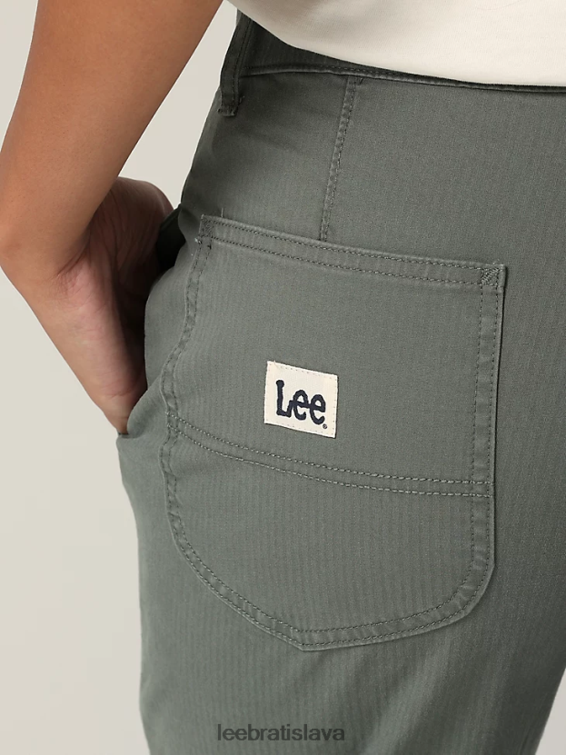 Lee oblečenie HL0J0R193 pevnosť zelená ženy ultra lux uvoľnené rovné nohavice