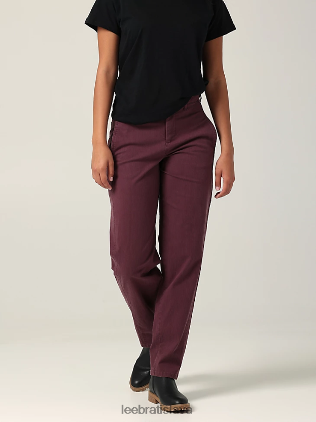 Lee oblečenie HL0J0R194 babysenberry ženy ultra lux uvoľnené rovné nohavice