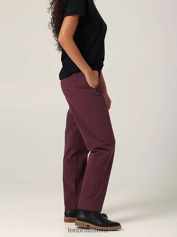 Lee oblečenie HL0J0R194 babysenberry ženy ultra lux uvoľnené rovné nohavice