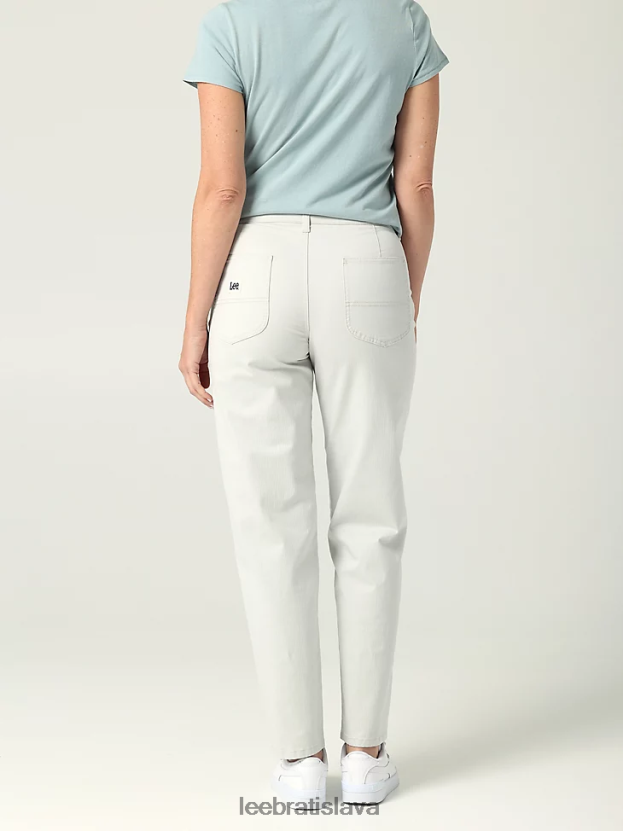 Lee oblečenie HL0J0R195 biely dym ženy ultra lux uvoľnené rovné nohavice