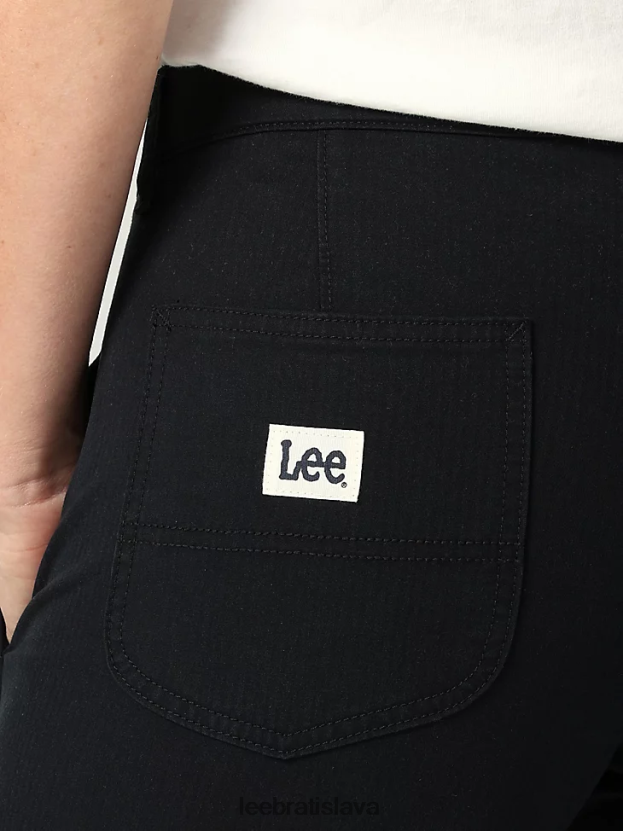 Lee oblečenie HL0J0R196 union-celé čierne ženy ultra lux uvoľnené rovné nohavice