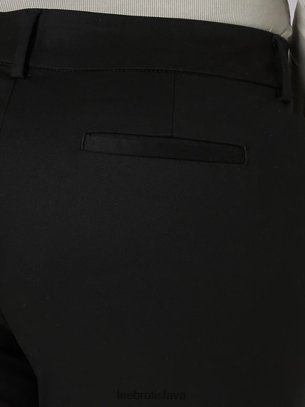 Lee oblečenie HL0J0R201 čierna ženy rovné nohavice bez vrások uvoľneného strihu (plus)