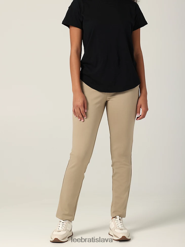 Lee oblečenie HL0J0R206 kansas city khaki ženy ultra lux slim fit členkové nohavice (drobné)