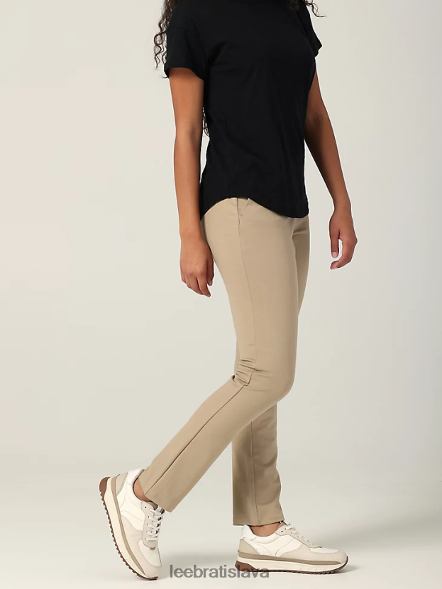 Lee oblečenie HL0J0R206 kansas city khaki ženy ultra lux slim fit členkové nohavice (drobné)