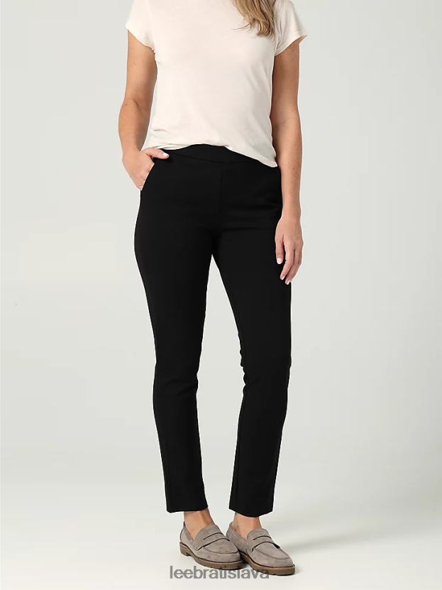 Lee oblečenie HL0J0R208 unionall čierna ženy ultra lux slim fit členkové nohavice (drobné)