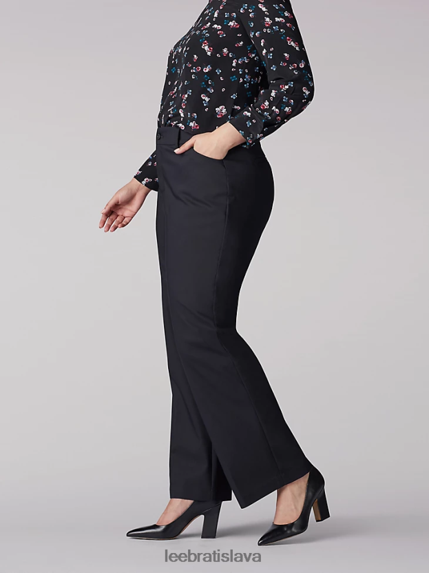 Lee oblečenie HL0J0R214 čierna ženy ultra lux s flex motion regular fit nohavicové nohavice (plus)