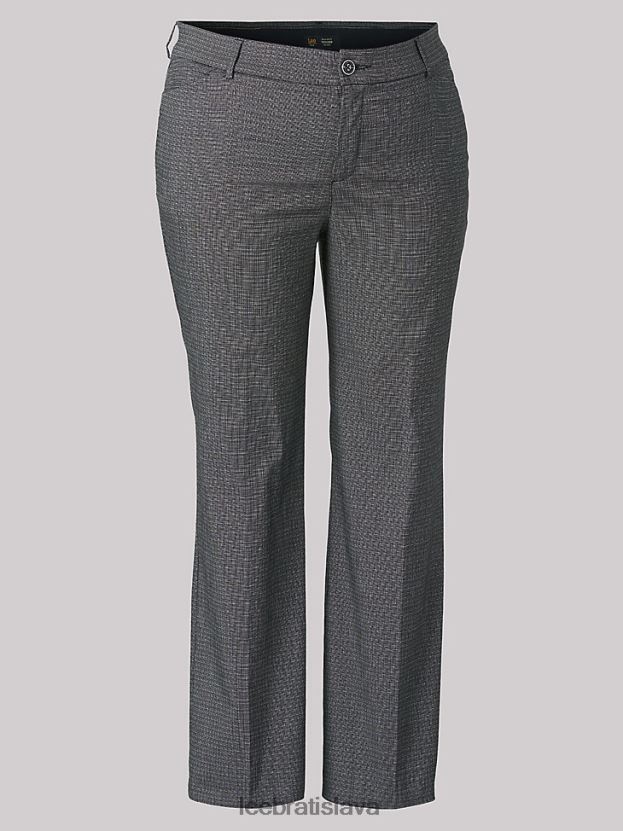 Lee oblečenie HL0J0R215 čierno/biely pléd ženy ultra lux s flex motion regular fit nohavicové nohavice (plus)
