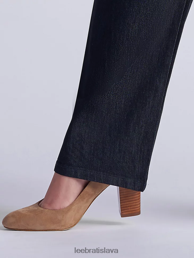 Lee oblečenie HL0J0R220 indigový oplach ženy rovné nohavice uvoľneného strihu (celodenné nohavice) (plus)