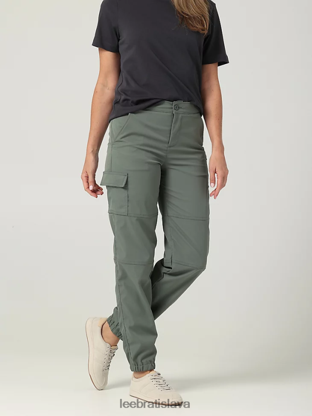 Lee oblečenie HL0J0R234 pevnosť zelená ženy ultra lux s flex-to-go jedno vreckom cargo jogger nohavíc (drobné)