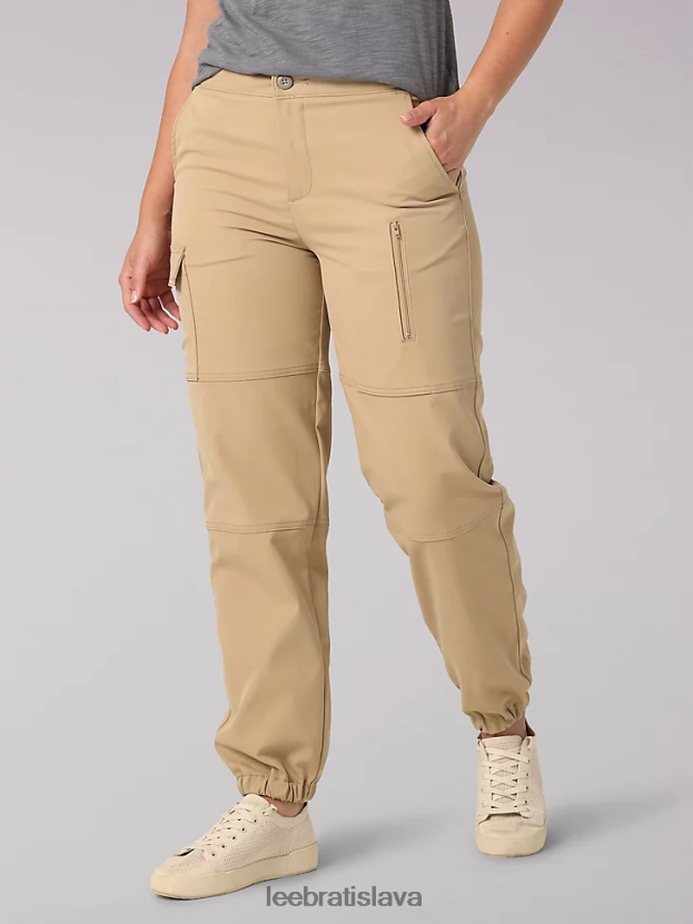 Lee oblečenie HL0J0R236 piesku ženy ultra lux s flex-to-go jedno vreckom cargo jogger nohavíc