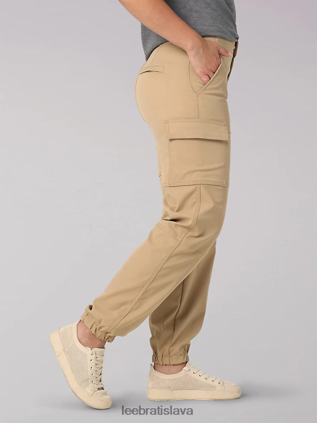 Lee oblečenie HL0J0R236 piesku ženy ultra lux s flex-to-go jedno vreckom cargo jogger nohavíc