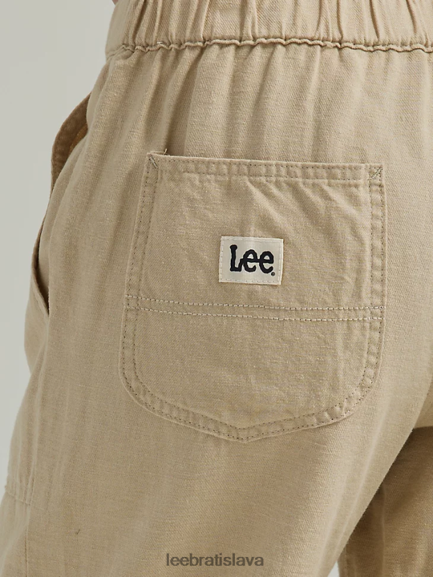 Lee oblečenie HL0J0R238 priekopnícka béžová ženy ultra lux sťahovacie crop nohavice