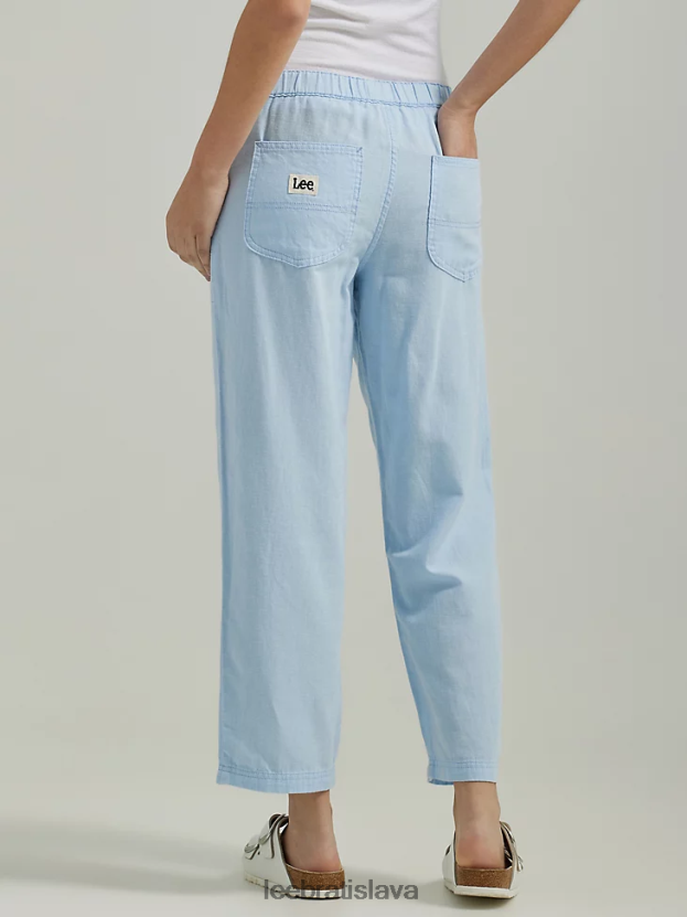 Lee oblečenie HL0J0R241 modrá obloha ženy ultra lux sťahovacie crop nohavice