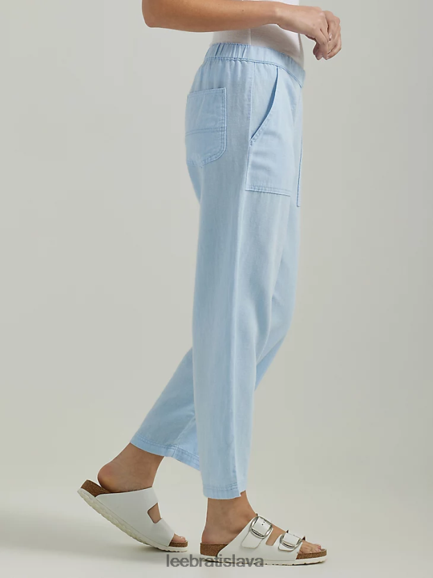 Lee oblečenie HL0J0R241 modrá obloha ženy ultra lux sťahovacie crop nohavice