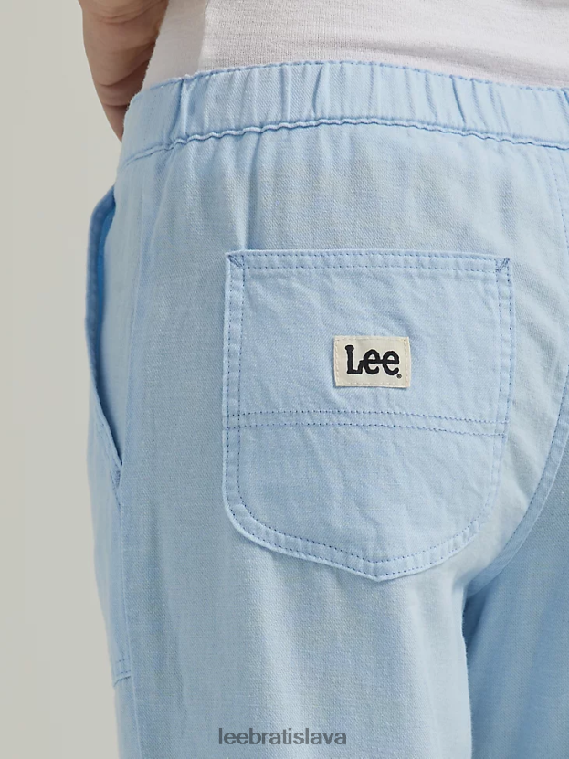 Lee oblečenie HL0J0R241 modrá obloha ženy ultra lux sťahovacie crop nohavice