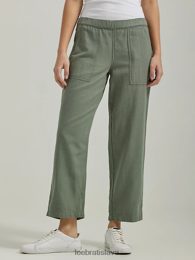 Lee oblečenie HL0J0R242 pevnosť zelená ženy ultra lux sťahovacie crop nohavice