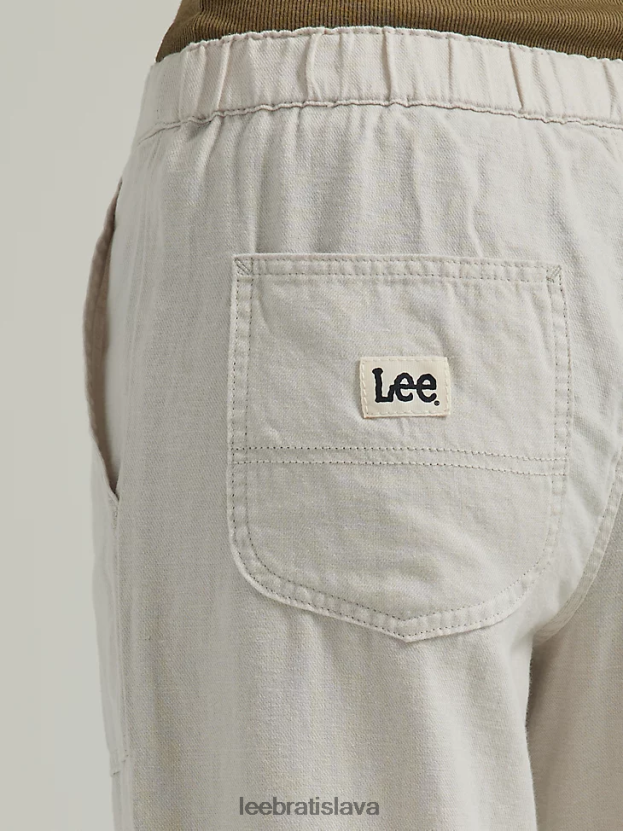 Lee oblečenie HL0J0R243 hmlisto sivá ženy ultra lux sťahovacie crop nohavice