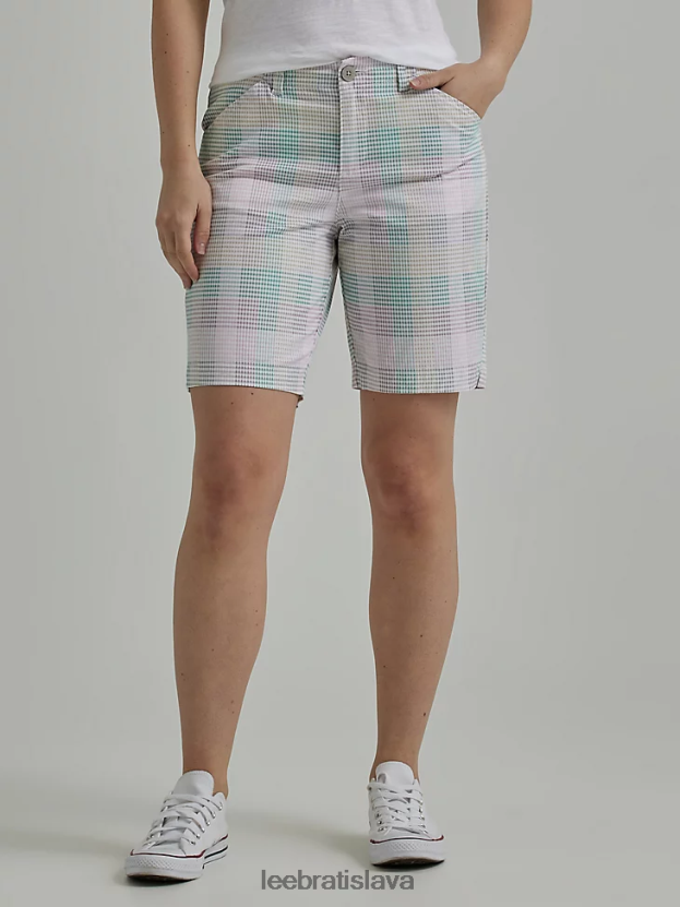 Lee oblečenie HL0J0R302 tlmený dúhový pléd ženy legendárne regular fit bermudy
