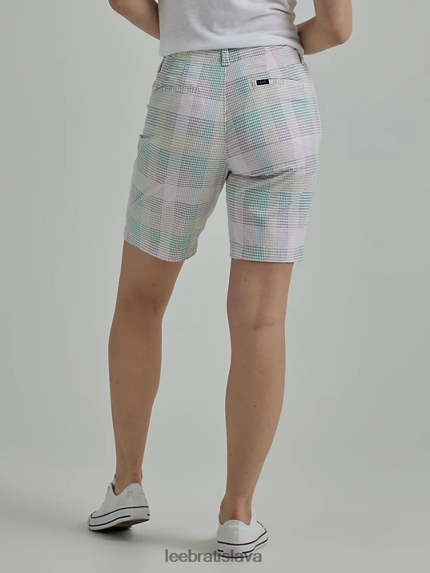Lee oblečenie HL0J0R302 tlmený dúhový pléd ženy legendárne regular fit bermudy