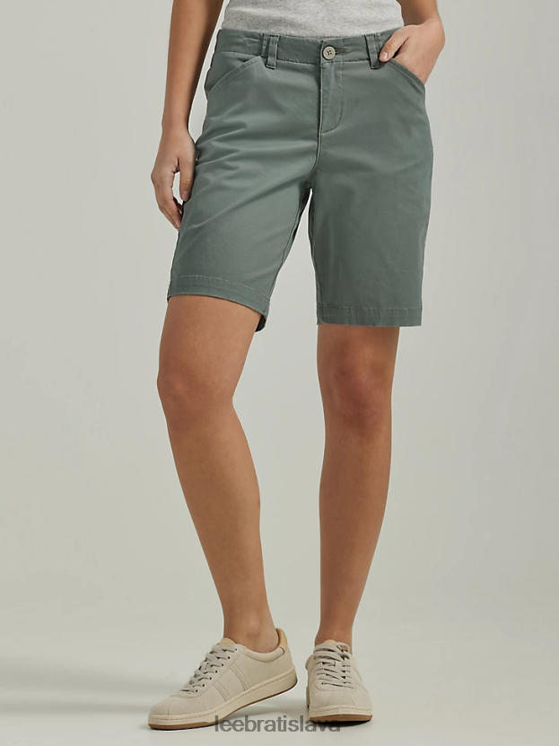 Lee oblečenie HL0J0R307 pevnosť zelená ženy legendárne regular fit bermudy