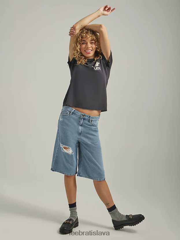 Lee oblečenie HL0J0R316 stlmené dx ženy krátke bermudy s voľným strihom