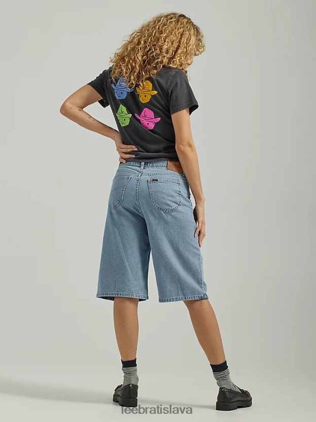 Lee oblečenie HL0J0R316 stlmené dx ženy krátke bermudy s voľným strihom