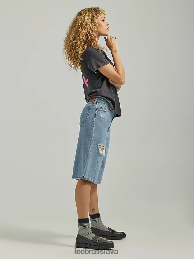 Lee oblečenie HL0J0R316 stlmené dx ženy krátke bermudy s voľným strihom