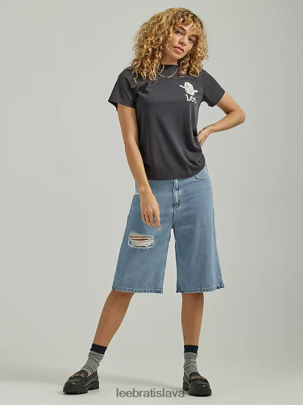 Lee oblečenie HL0J0R316 stlmené dx ženy krátke bermudy s voľným strihom