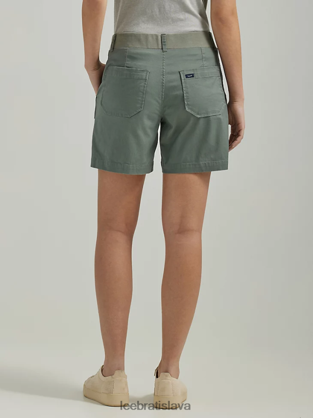 Lee oblečenie HL0J0R250 pevnosť zelená ženy ultra lux s flex-to-go uvoľneným nákladom krátkym