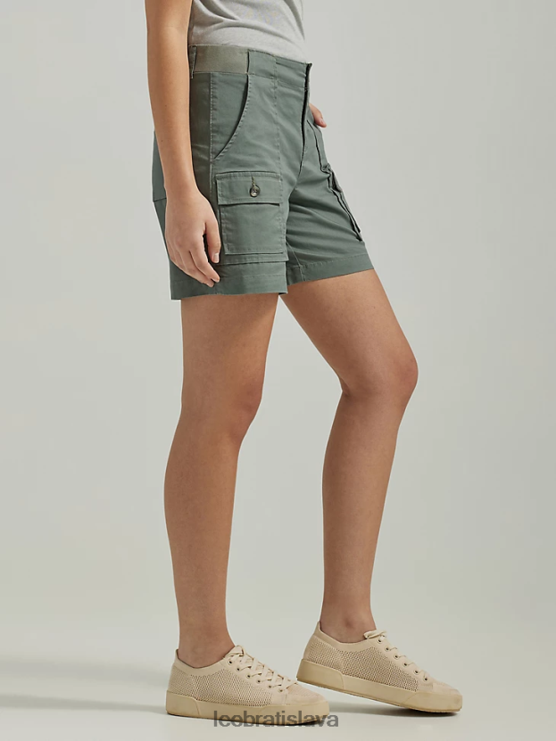 Lee oblečenie HL0J0R250 pevnosť zelená ženy ultra lux s flex-to-go uvoľneným nákladom krátkym