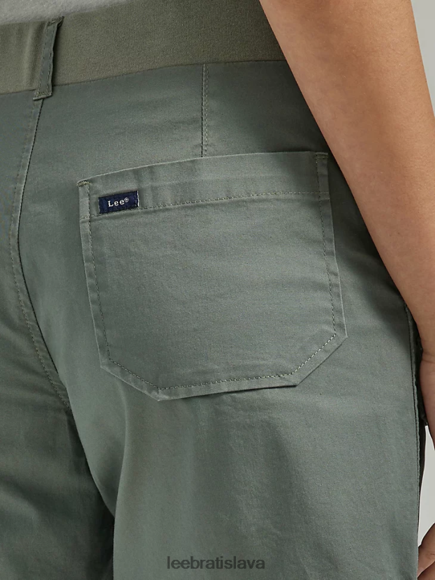 Lee oblečenie HL0J0R250 pevnosť zelená ženy ultra lux s flex-to-go uvoľneným nákladom krátkym