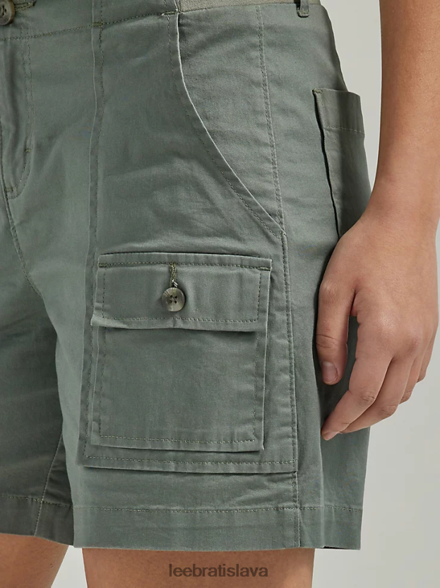 Lee oblečenie HL0J0R250 pevnosť zelená ženy ultra lux s flex-to-go uvoľneným nákladom krátkym