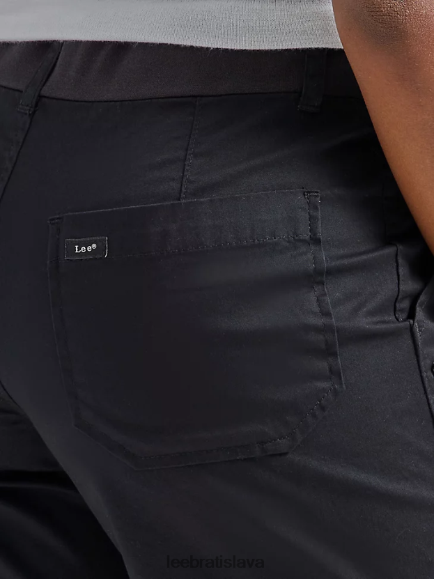 Lee oblečenie HL0J0R251 čierna ženy ultra lux s flex-to-go uvoľneným nákladom krátkym