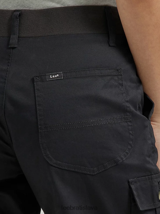 Lee oblečenie HL0J0R259 čierna ženy ultra lux s flex-to-go uvoľneným nákladom bermudy