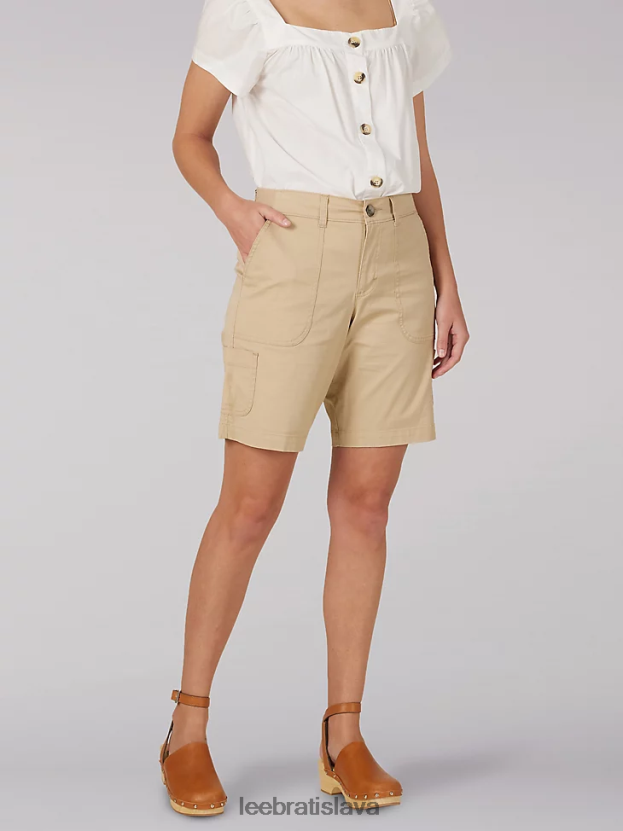 Lee oblečenie HL0J0R261 ny safari ženy ultra lux s flex-to-go uvoľneným nákladom bermudy (drobné)