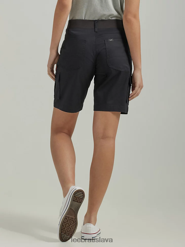 Lee oblečenie HL0J0R264 čierna ženy ultra lux s flex-to-go uvoľneným nákladom bermudy (drobné)