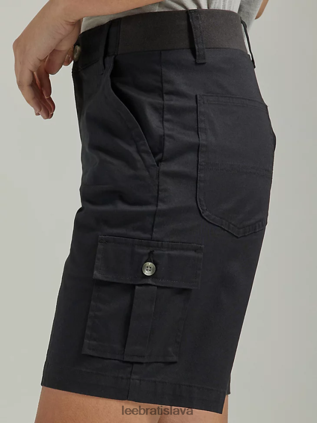 Lee oblečenie HL0J0R264 čierna ženy ultra lux s flex-to-go uvoľneným nákladom bermudy (drobné)