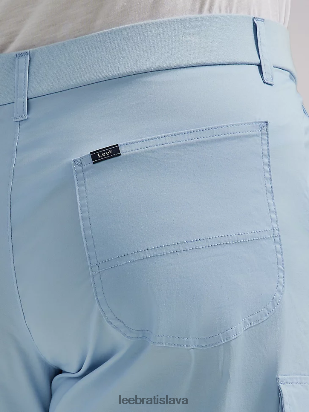 Lee oblečenie HL0J0R267 modrá obloha ženy ultra lux s flex-to-go uvoľneným nákladom bermudy (plus)