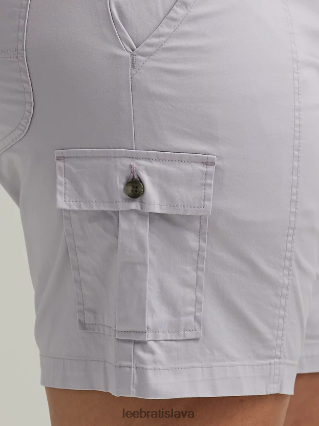 Lee oblečenie HL0J0R268 hlboká hmla ženy ultra lux s flex-to-go uvoľneným nákladom bermudy (plus)