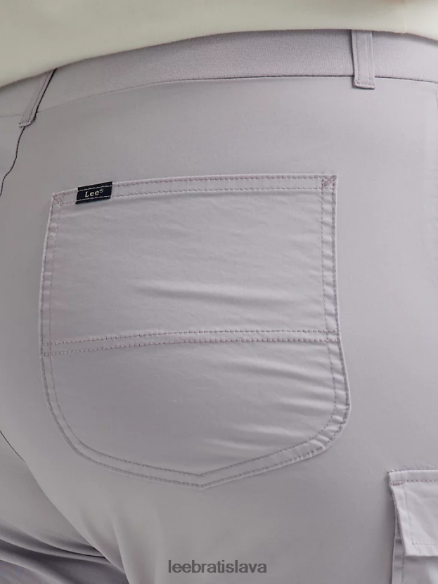 Lee oblečenie HL0J0R268 hlboká hmla ženy ultra lux s flex-to-go uvoľneným nákladom bermudy (plus)