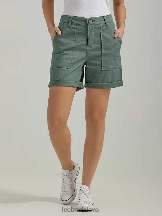 Lee oblečenie HL0J0R274 pevnosť zelená ženy legendárny rolled short