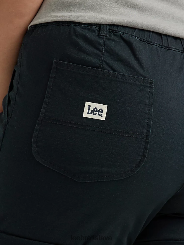 Lee oblečenie HL0J0R287 čierna ženy legendárne rolované krátke nohavice (plus)