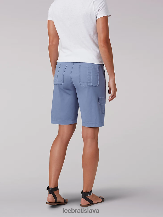 Lee oblečenie HL0J0R289 chrpa ženy uvoľnený strih avey knitwaist cargo bermudy
